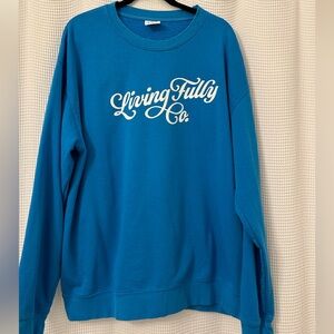 Living Fully Co. by Mallory Ervin lightweight Blue Sweatshirt